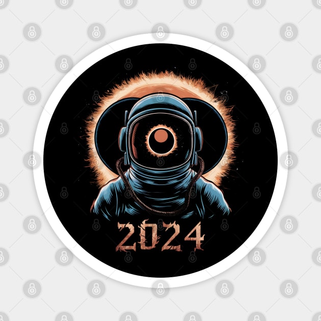 Astronaut’s Eclipse Odyssey Magnet by MakerMind8.2